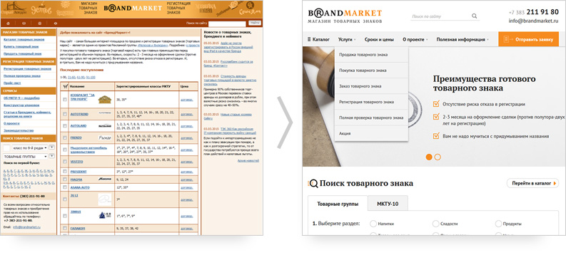 Сайт Brandmarket.ru