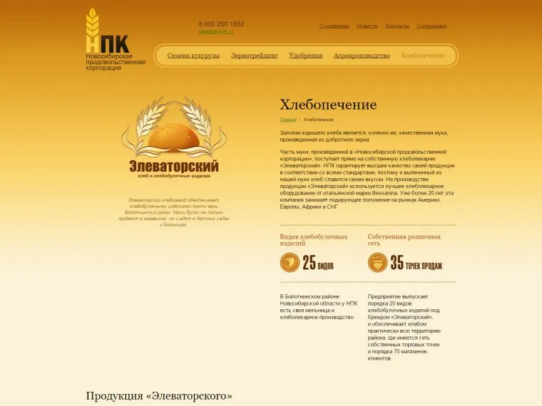Кейс Разработка сайта для зернотрейдинговой компании