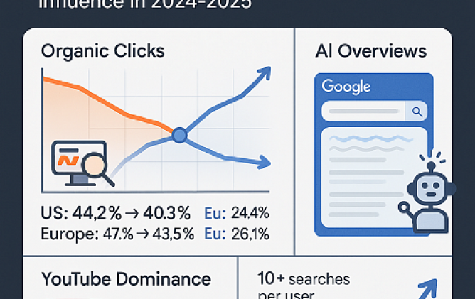 Революция в поисковом пространстве: снижение органических переходов и рост влияния ИИ в 2024-2025 годах